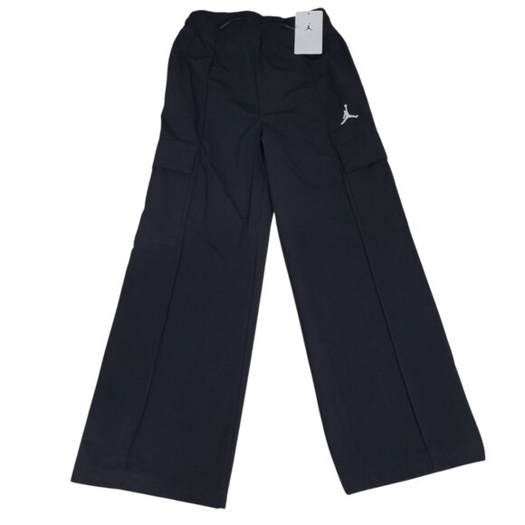 Jordan Double Cargo Woven Pant Girl Size Medium Big Kid Black Wide Leg 10-12Yrs - Picture 4 of 16